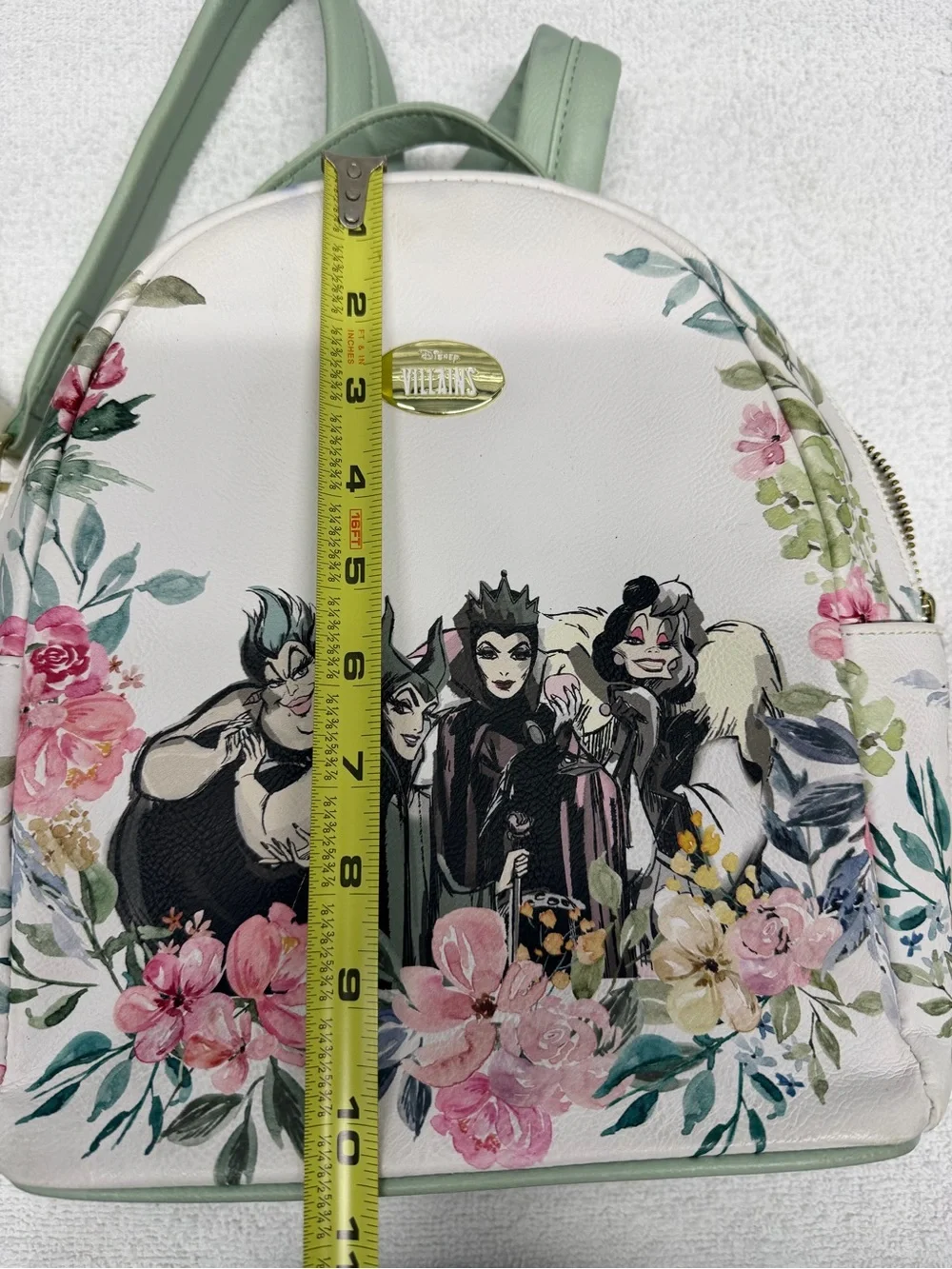 Floral White & Sage Mini Backpack by
